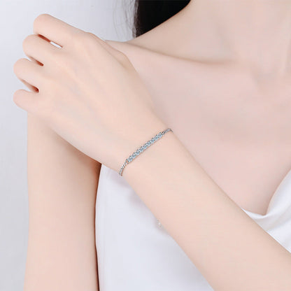 [Super CiCi]SMILING CURVE MOISSANITE BRACELET