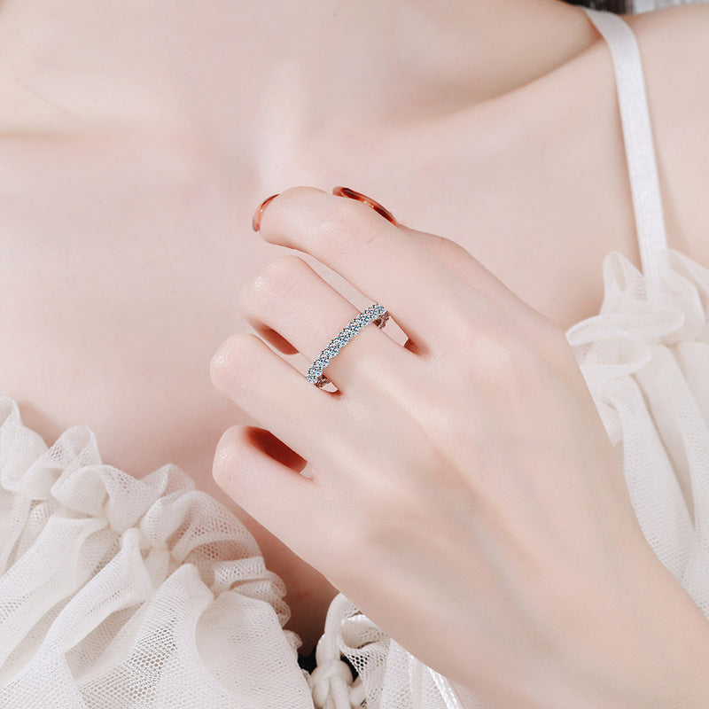 [Super CiCi]LUXURIOUS 2.2 CARAT FULL ETERNITY MOISSANITE RING