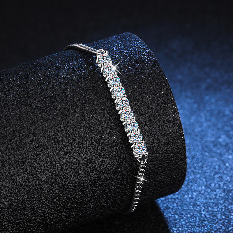[Super CiCi]SMILING CURVE MOISSANITE BRACELET