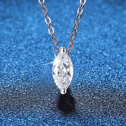 [Super CiCi]SOPHISTICATED MARQUISE-CUT MOISSANITE PENDANT NECKLACE