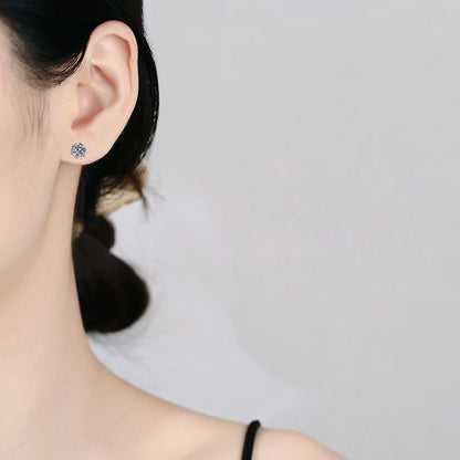 [Super CiCi]SIX-PRONG MOISSANITE EARRINGS