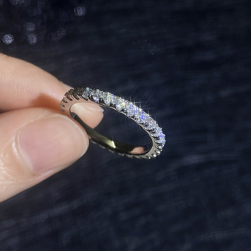 [Super CiCi]DAINTY 0.87CT FULL ETERNITY MOISSANITE RING