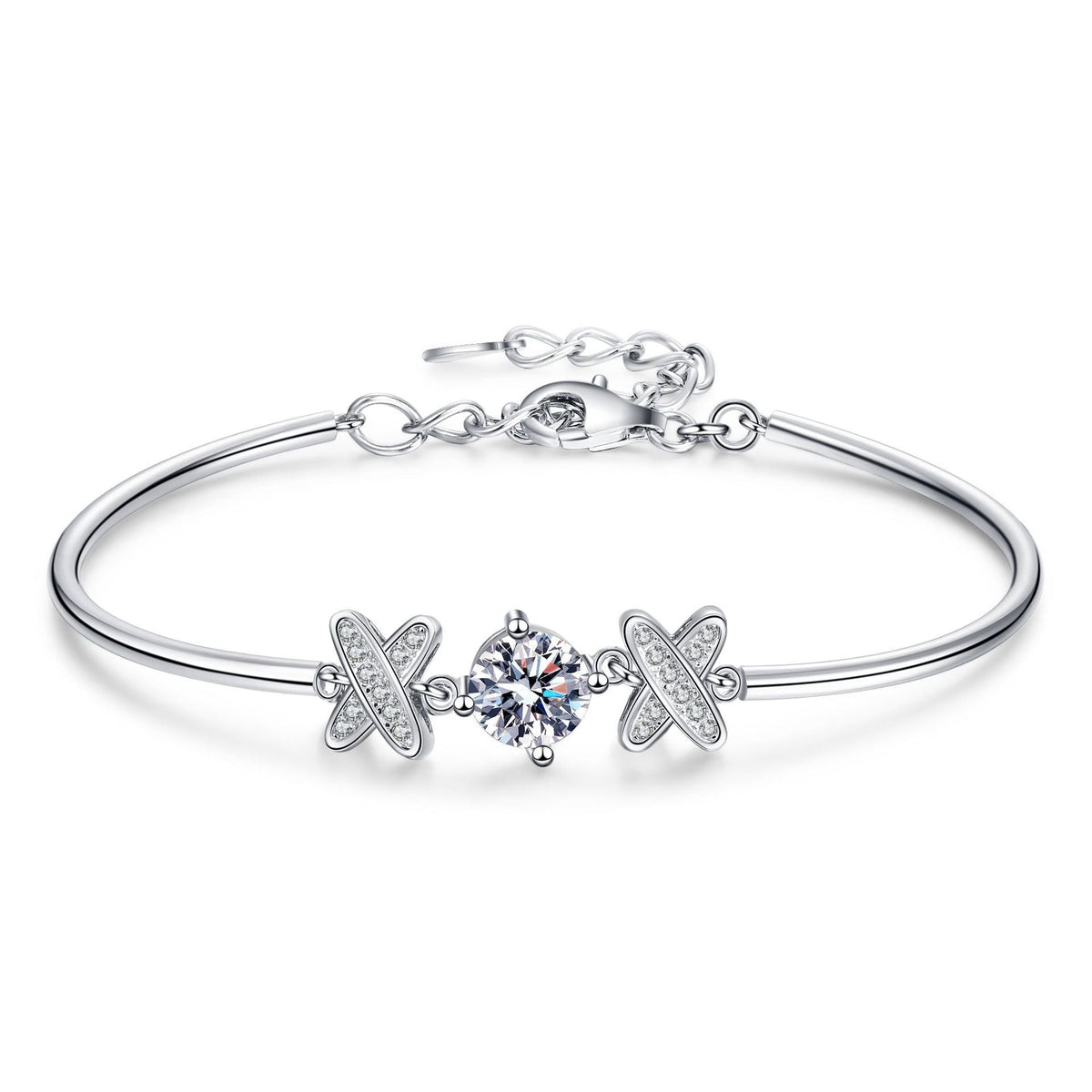 [Super CiCi]ELEGANT BOW-KNOT MOISSANITE BRACELET