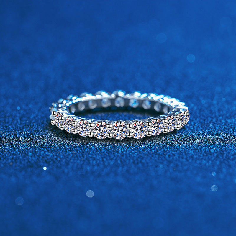 [Super CiCi]LUXURIOUS 2.2 CARAT FULL ETERNITY MOISSANITE RING