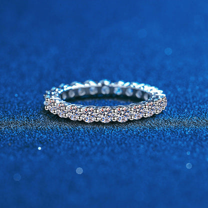 [Super CiCi]LUXURIOUS 2.2 CARAT FULL ETERNITY MOISSANITE RING