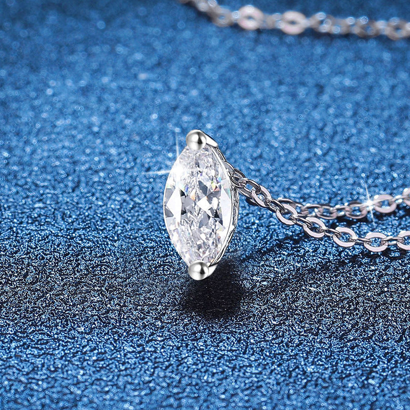 [Super CiCi]SOPHISTICATED MARQUISE-CUT MOISSANITE PENDANT NECKLACE
