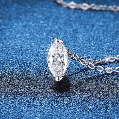 [Super CiCi]SOPHISTICATED MARQUISE-CUT MOISSANITE PENDANT NECKLACE