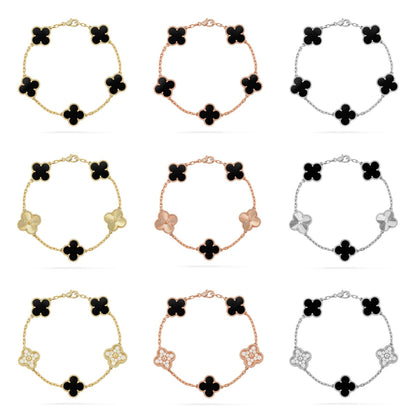 [Super CiCi ] CLOVER 5 MOTIF ONYXS BRACELET COLLECTION