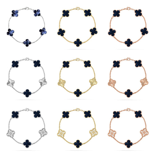 [Super CiCi ]CLOVER 5 MOTIF PIETERSITE BRACELET COLLECTION