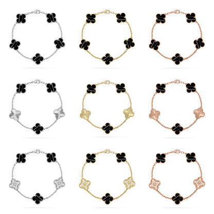 [Super CiCi ] CLOVER 5 MOTIF PULSAR STONE BRACELET COLLECTION
