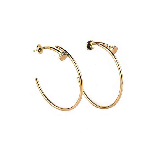 [Super CiCi ]JUSTE EARRINGS GOLD DIAMONDS 1.8MM