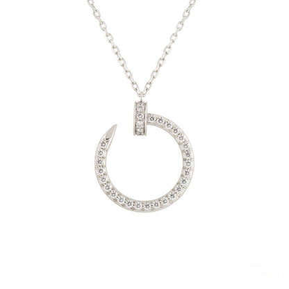 [Super CiCi ]JUSTE NECKLACE SILVER DIAMONDS