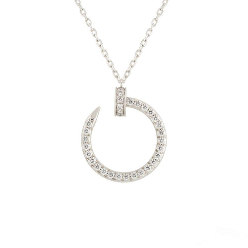 [Super CiCi ]JUSTE NECKLACE SILVER DIAMONDS