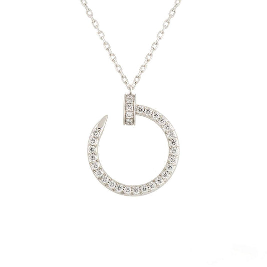 [Super CiCi ]JUSTE NECKLACE SILVER DIAMONDS
