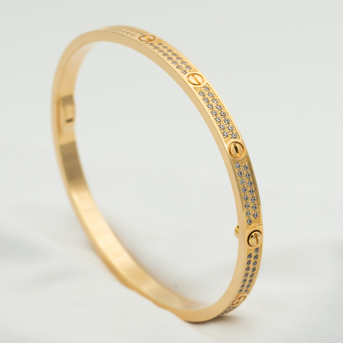 [Super CiCi ]LOVE BRACELET 3.65MM DIAMOND-PAVED