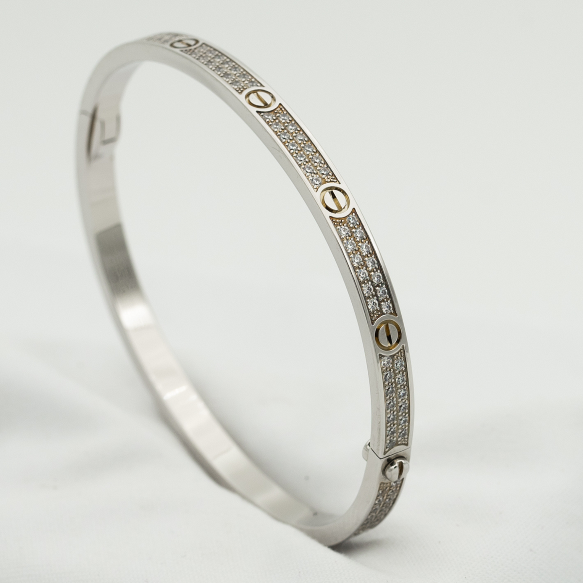 [Super CiCi ]LOVE BRACELET 3.65MM DIAMOND-PAVED