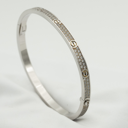 [Super CiCi ]LOVE BRACELET 3.65MM DIAMOND-PAVED