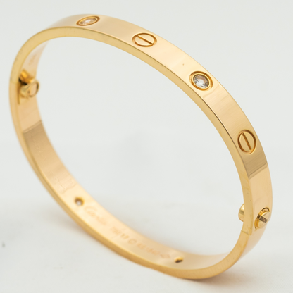 [Super CiCi ]LOVE BRACELET 6.1MM 4 DIAMONDS
