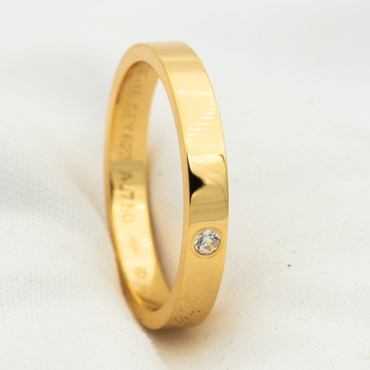 [Super CiCi ]LOVE RING 4MM 1 DIAMOND