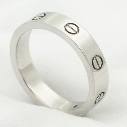 [Super CiCi ]LOVE RING 4MM 1 DIAMOND SILVER