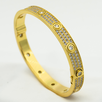 [Super CiCi ]LOVE BRACELET 6.1MM DIAMOND-PAVED 10 BIG DIAMONDS