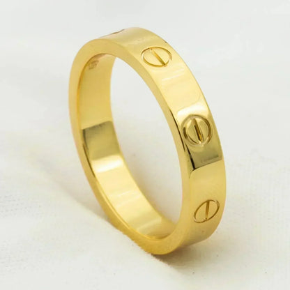 [Super CiCi ]LOVE RING 4MM 1 DIAMOND GOLD