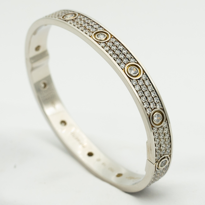 [Super CiCi ]LOVE BRACELET 6.1MM DIAMOND-PAVED 10 BIG DIAMONDS