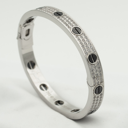 [Super CiCi ]LOVE BRACELET 6.1MM DIAMOND-PAVED CERAMIC