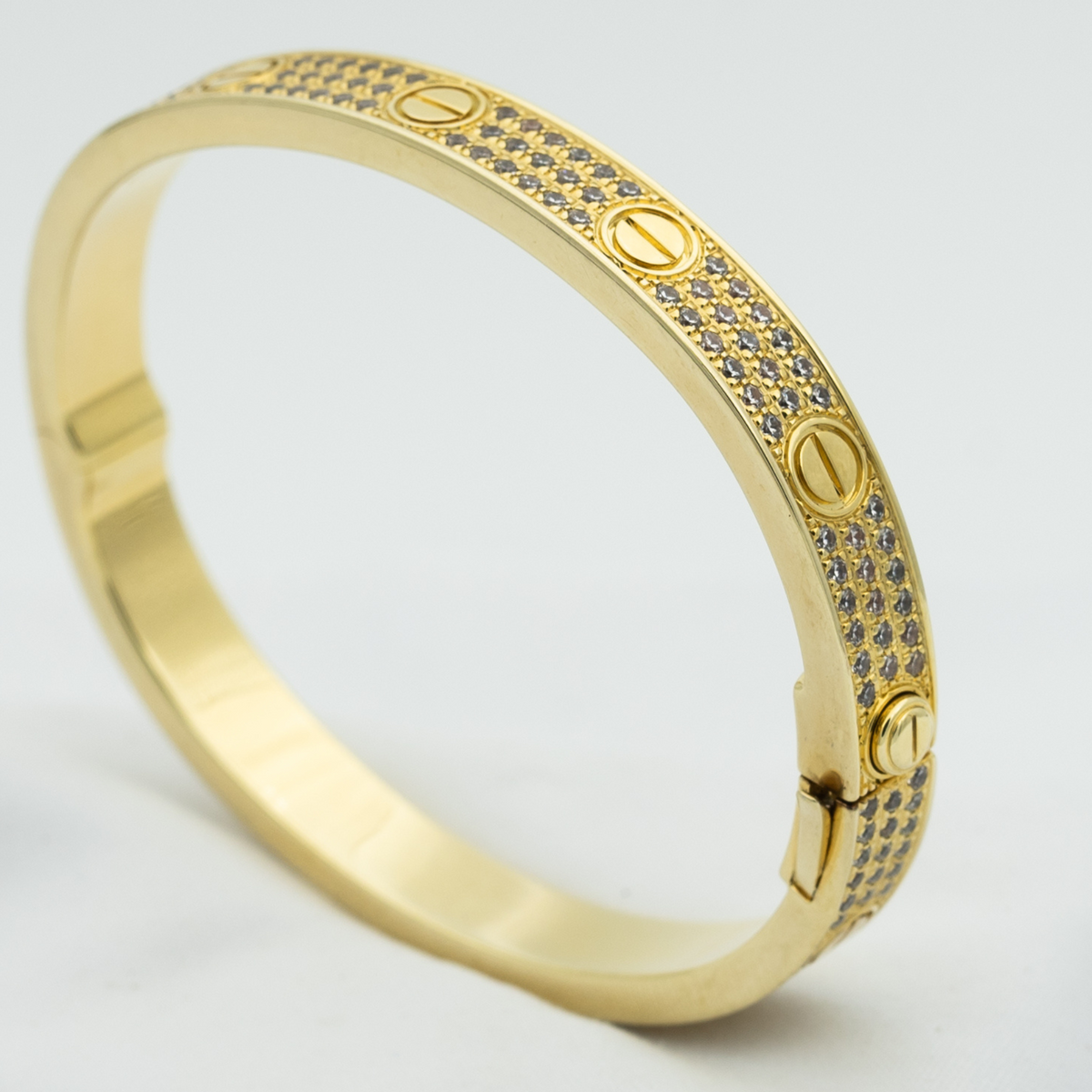 [Super CiCi ]LOVE BRACELET 6.1MM DIAMOND-PAVED