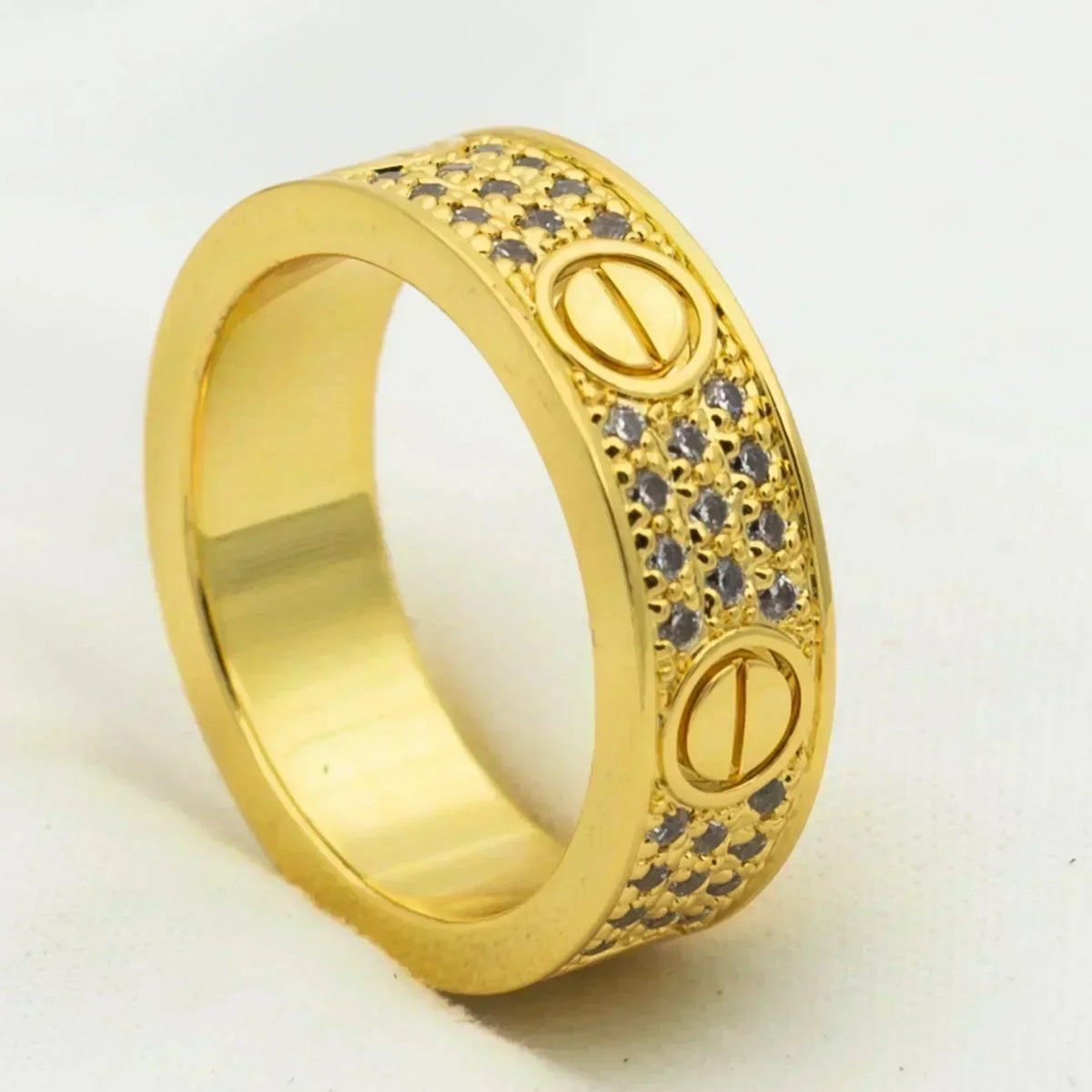 [Super CiCi ]LOVE RING 5.5MM DIAMONDS PAVED