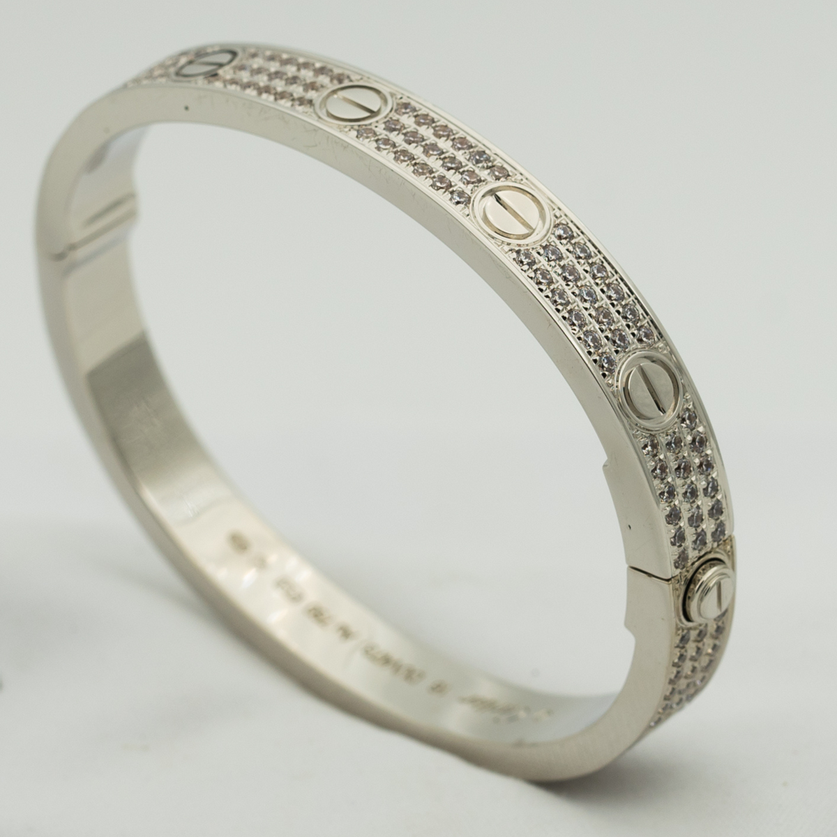 [Super CiCi ]LOVE BRACELET 6.1MM DIAMOND-PAVED