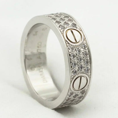 [Super CiCi ]LOVE RING 5.5MM DIAMONDS PAVED