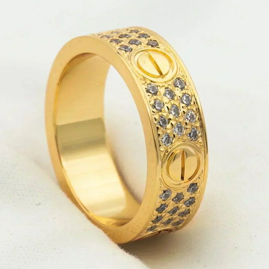 [Super CiCi ]LOVE RING 5.5MM DIAMONDS PAVED