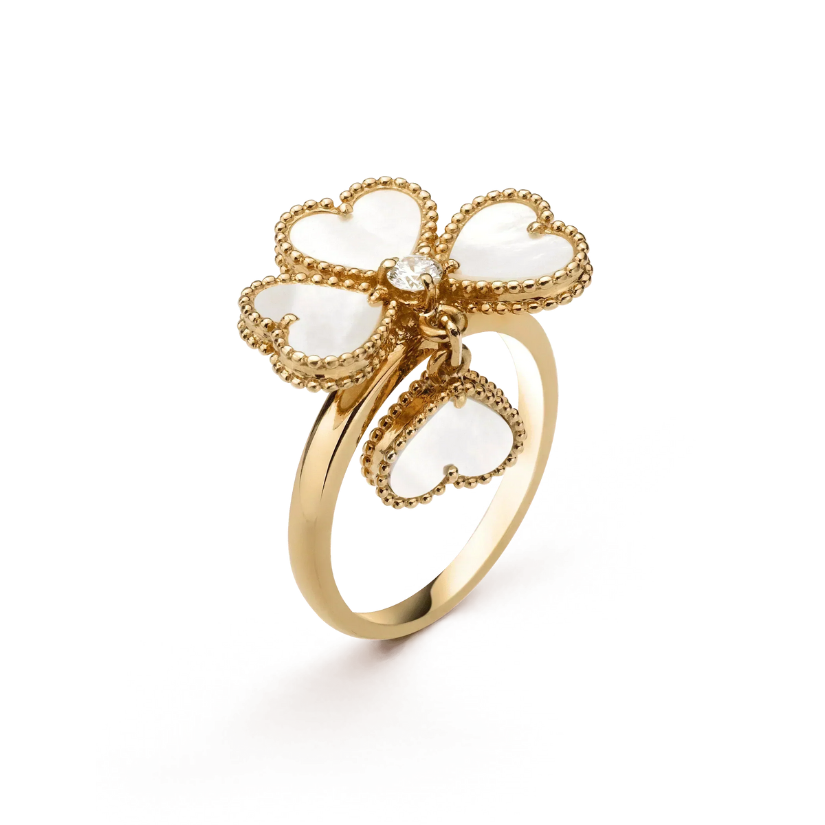 [Super CiCi ]SWEET CLOVER WHITE MOP RING