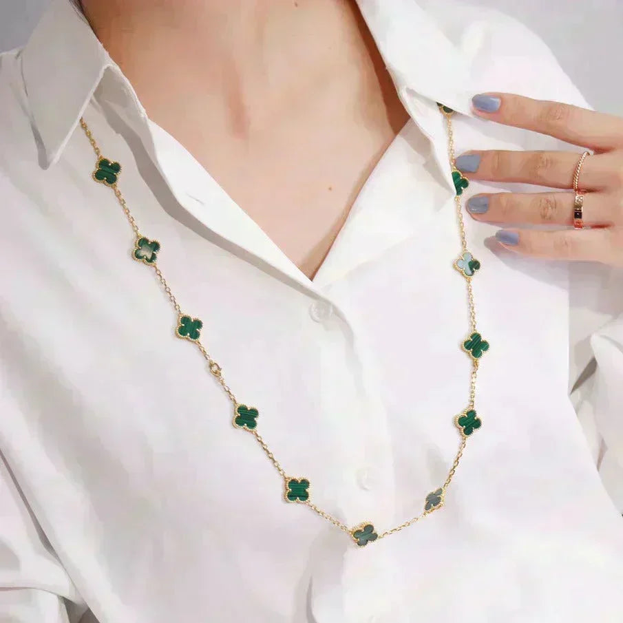 [Super CiCi ]CLOVER 20 MOTIFS MALACHITE GOLD