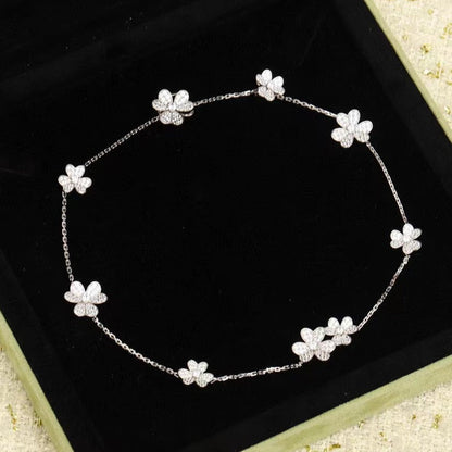 [Super CiCi ]FRIVOLE SILVER 9 FLOWERS NECKLACE