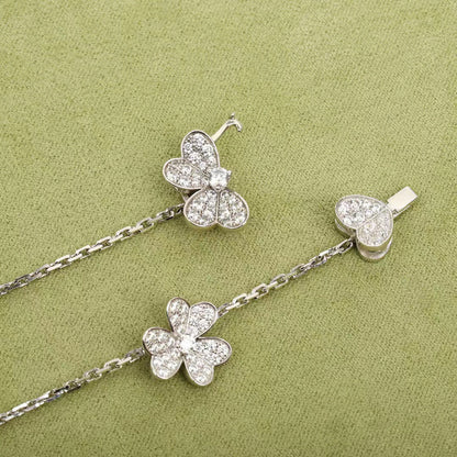 [Super CiCi ]FRIVOLE SILVER 9 FLOWERS NECKLACE