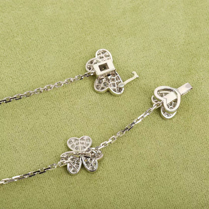 [Super CiCi ]FRIVOLE SILVER 9 FLOWERS NECKLACE