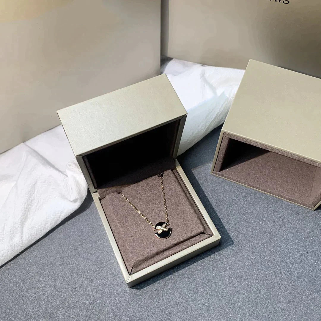 [Super CiCi ]JEUX DE ROSE GOLD DIAMOND NECKLACE
