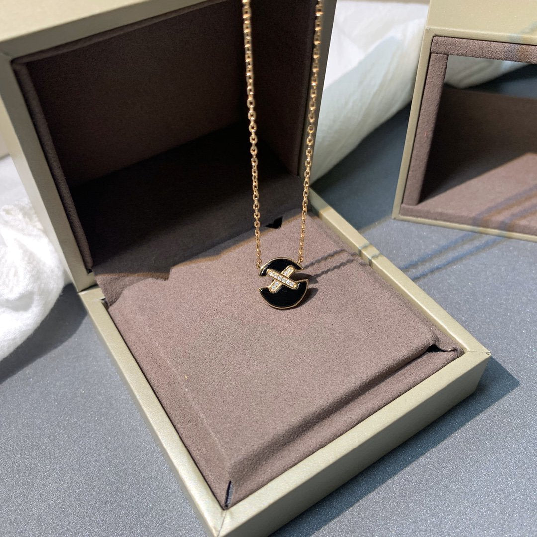 [Super CiCi ]JEUX DE PINK GOLD DIAMOND NECKLACE