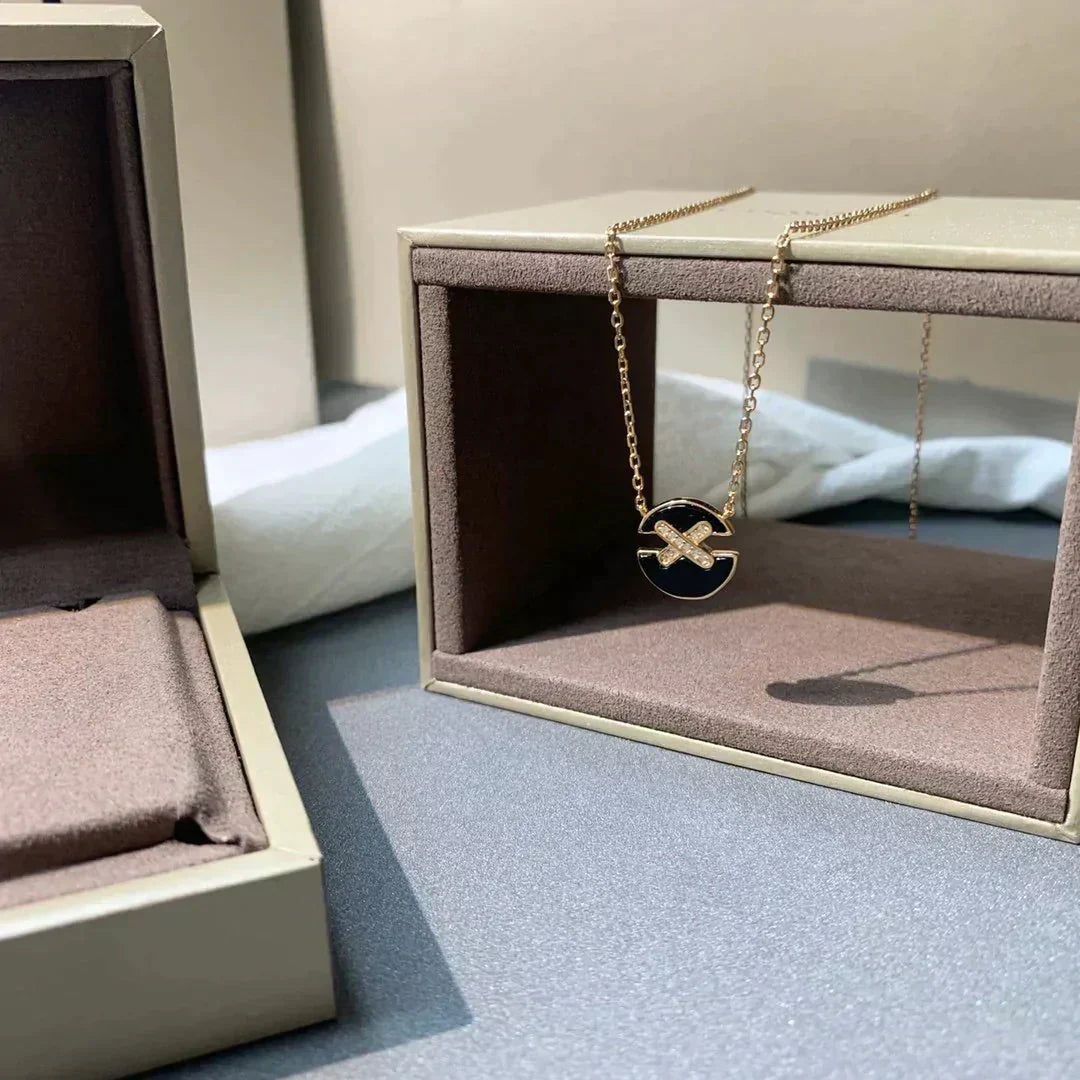[Super CiCi ]JEUX DE ROSE GOLD DIAMOND NECKLACE