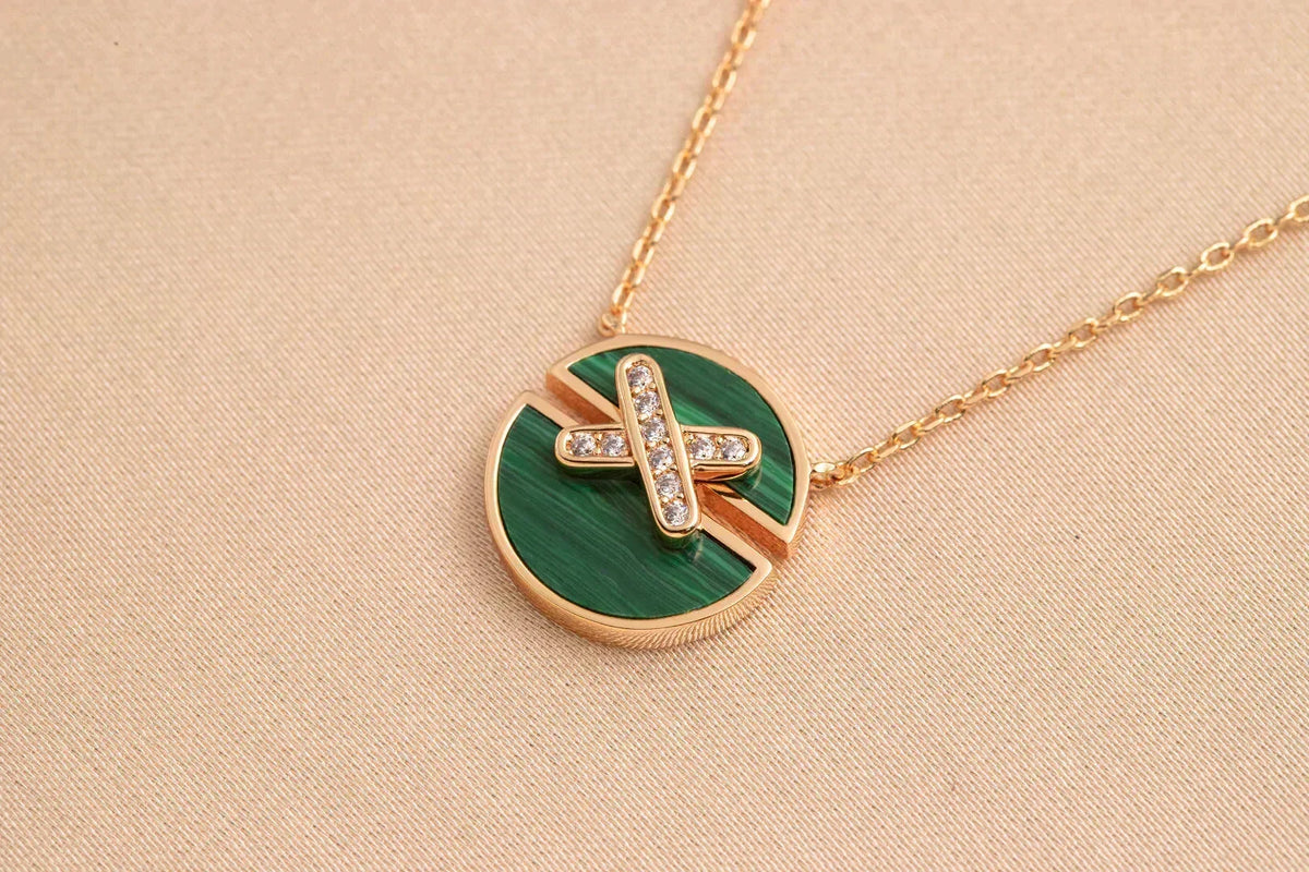 [Super CiCi ]JEUX DE ROSE GOLD DIAMOND NECKLACE