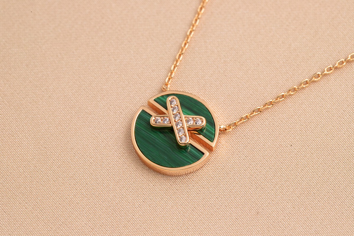 [Super CiCi ]JEUX DE PINK GOLD DIAMOND NECKLACE