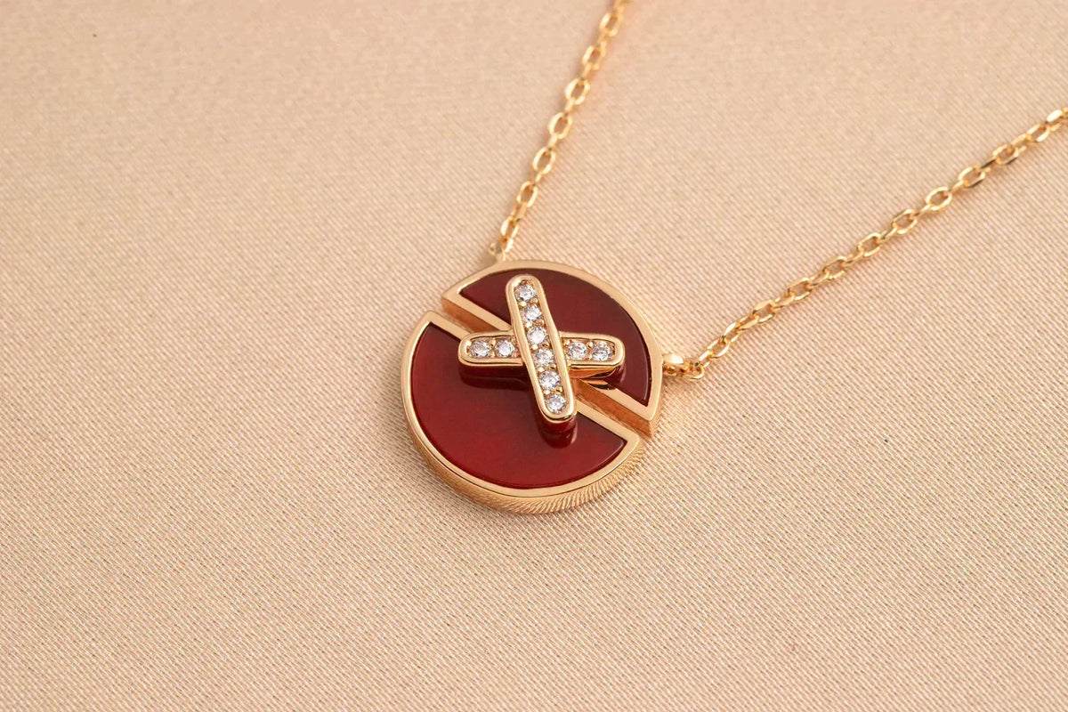 [Super CiCi ]JEUX DE ROSE GOLD DIAMOND NECKLACE