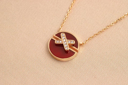 [Super CiCi ]JEUX DE ROSE GOLD DIAMOND NECKLACE