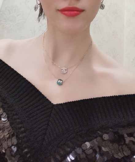 [Super CiCi ]JEUX DE ROSE GOLD DIAMOND NECKLACE