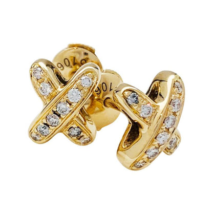[Super CiCi ]JEUX DE GOLD DIAMOND EARRINGS