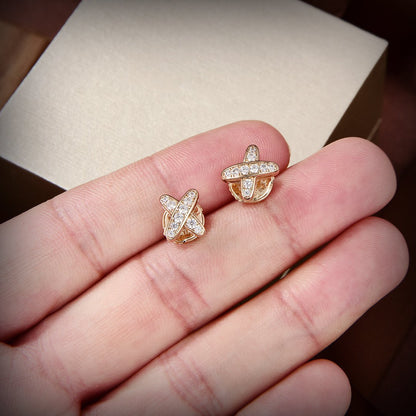 [Super CiCi ]JEUX DE GOLD DIAMOND EARRINGS
