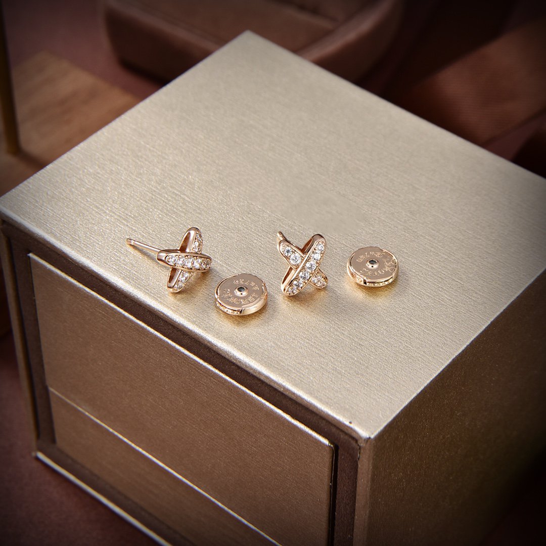 [Super CiCi ]JEUX DE GOLD DIAMOND EARRINGS