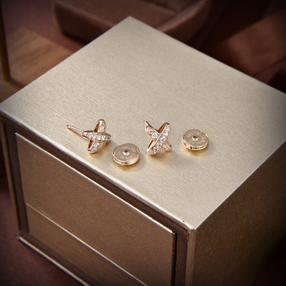 [Super CiCi ]JEUX DE GOLD DIAMOND EARRINGS